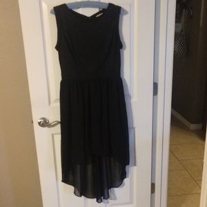 Black high/low dress